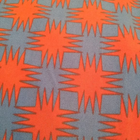 NWT LuLaRoe Maxi skirt, XL, blue and red-orange burst pattern - Picture 2 of 4
